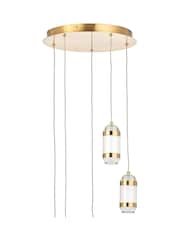 Pacific Lifestyle Gold LED Multi Drop Pendant Ceiling Light - Image 5 of 6