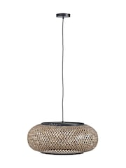 Pacific Lifestyle Black Rattan Large Pendant Ceiling Light - Image 6 of 6