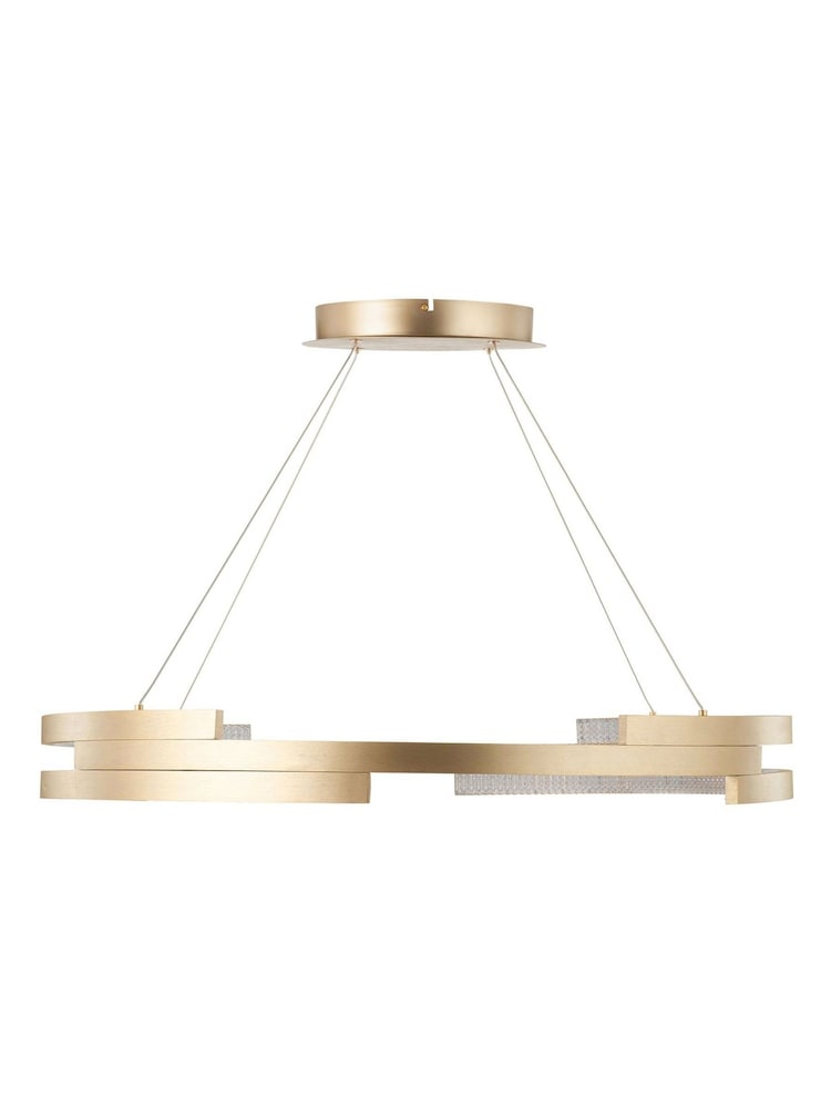Pacific Lifestyle Gold Metal LED Ring Pendant Ceiling Light - Image 6 of 6