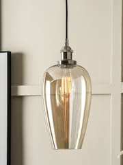 Pacific Lifestyle Natural Metal and Lustre Glass Pendant Ceiling Light - Image 2 of 6