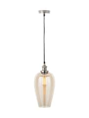 Pacific Lifestyle Natural Metal and Lustre Glass Pendant Ceiling Light - Image 5 of 6