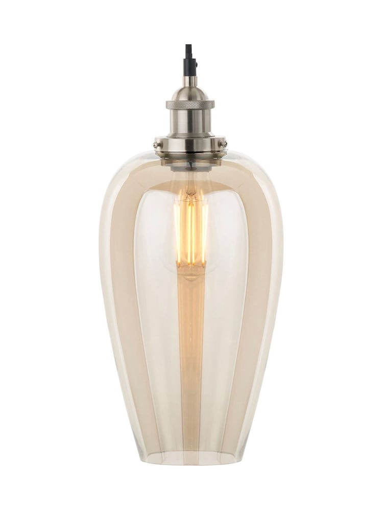 Pacific Lifestyle Natural Metal and Lustre Glass Pendant Ceiling Light - Image 6 of 6