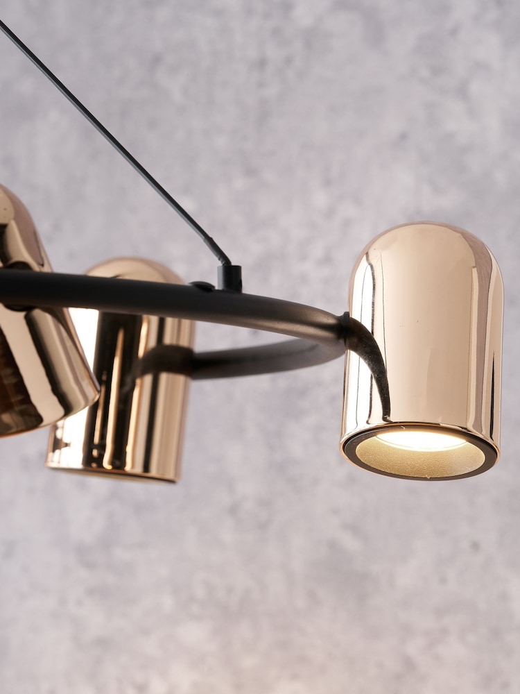 Pacific Lifestyle Gold Metal 8 Light LED Pendant Ceiling Light - Image 2 of 6