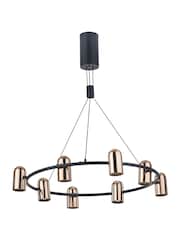 Pacific Lifestyle Gold Metal 8 Light LED Pendant Ceiling Light - Image 5 of 6