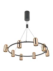 Pacific Lifestyle Gold Metal 8 Light LED Pendant Ceiling Light - Image 6 of 6