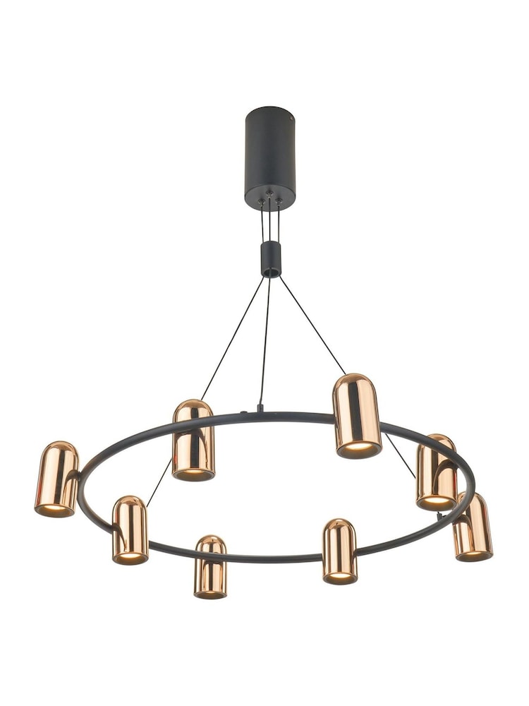 Pacific Lifestyle Gold Metal 8 Light LED Pendant Ceiling Light - Image 6 of 6