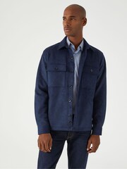 Skopes Navy Blue Regular Fit Casual Shacket - Image 3 of 7