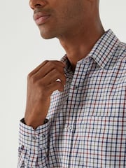 Skopes Green/Red/Blue Check Regular Fit Casual 100% Cotton Shirt - Image 3 of 5