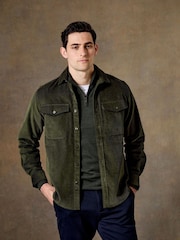 Skopes Green Regular Fit Casual Corduroy Overshirt - Image 1 of 7