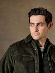 Skopes Green Regular Fit Casual Corduroy Overshirt - Image 2 of 7