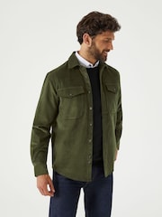 Skopes Green Regular Fit Casual Corduroy Overshirt - Image 3 of 7