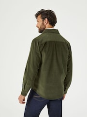 Skopes Green Regular Fit Casual Corduroy Overshirt - Image 4 of 7