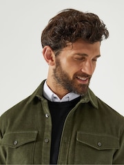 Skopes Green Regular Fit Casual Corduroy Overshirt - Image 5 of 7