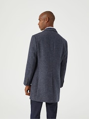 Skopes Grey Edgely Herringbone Overcoat - Image 4 of 7