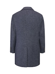 Skopes Grey Edgely Herringbone Overcoat - Image 6 of 7