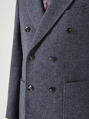 Skopes Grey Edgely Herringbone Overcoat - Image 7 of 7