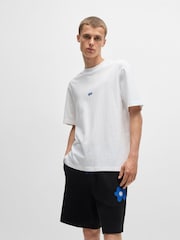 HUGO White Logo Patch 100% Cotton Jersey T-Shirt - Image 2 of 6
