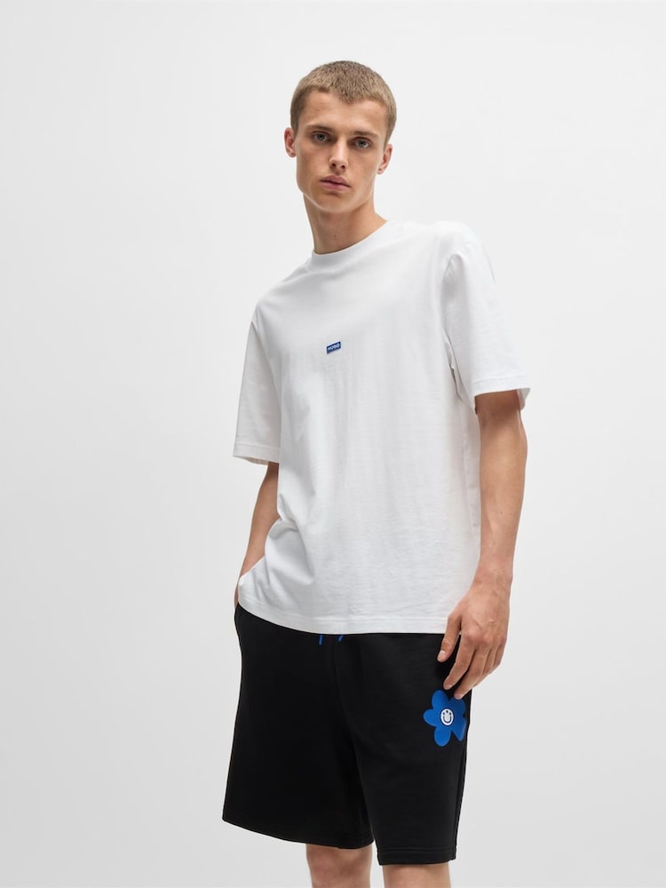 HUGO White Logo Patch 100% Cotton Jersey T-Shirt - Image 2 of 6