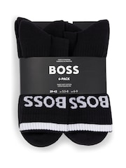 BOSS Black Stripe Sporty 6 Pack Ribbed Socks - Image 2 of 3