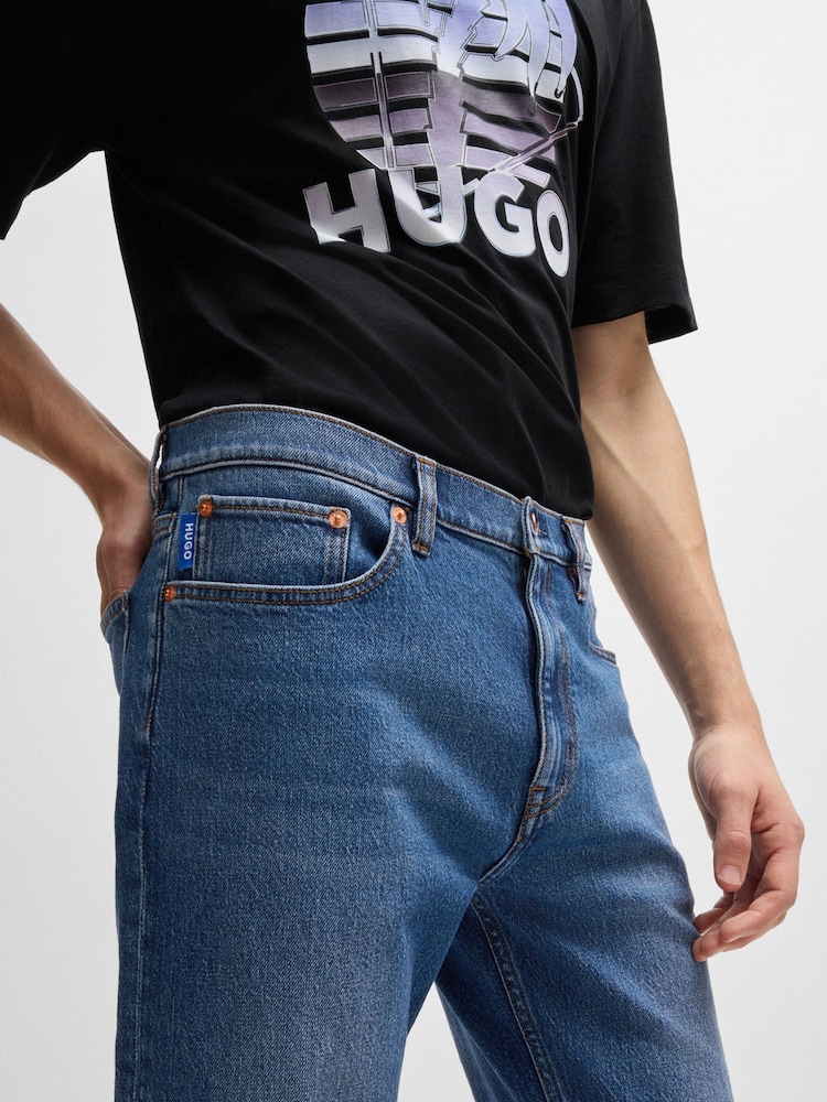 HUGO Navy Slim-Fit Jeans in Stretch Denim - Image 4 of 5