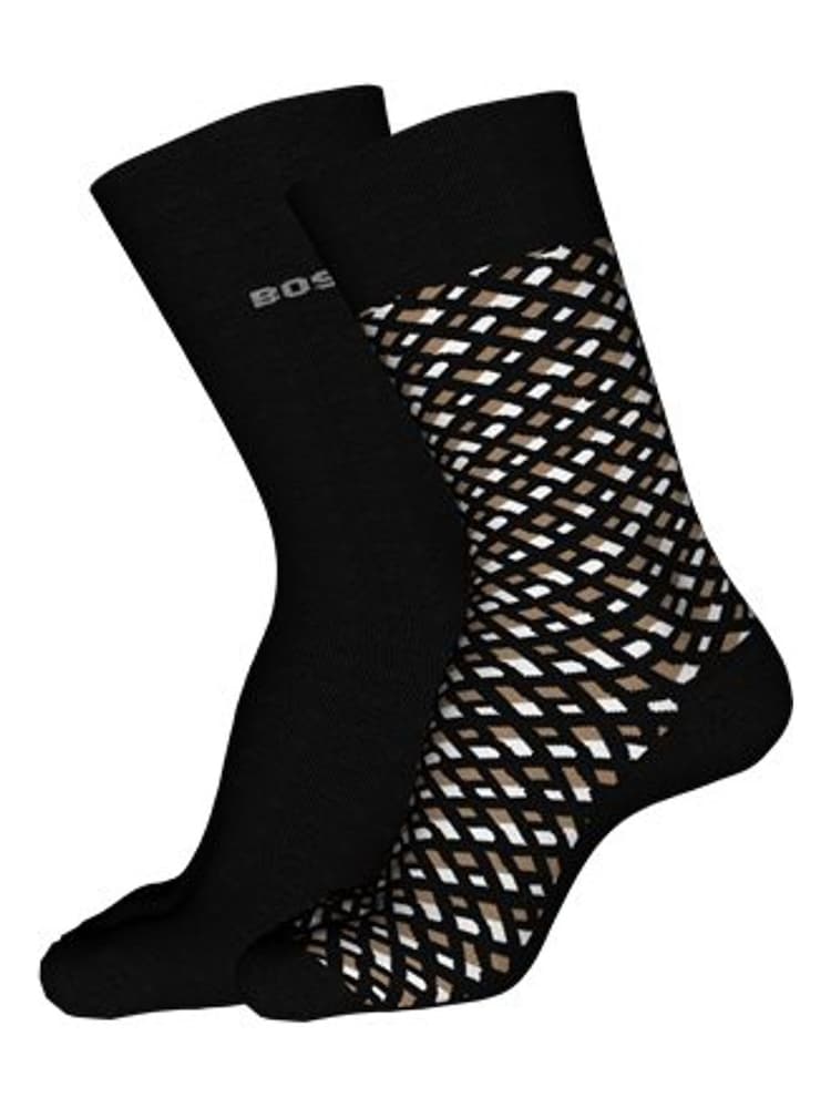 BOSS Black Cotton Blend Socks 2 Pack - Image 2 of 4