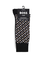 BOSS Black Cotton Blend Socks 2 Pack - Image 3 of 4