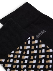 BOSS Black Cotton Blend Socks 2 Pack - Image 4 of 4