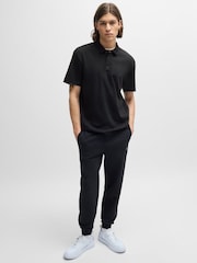 HUGO Black Signature Stacked Logo 100% Cotton Polo Shirt - Image 3 of 7