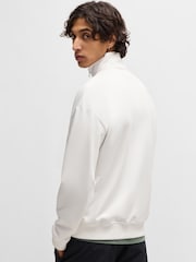 HUGO White Deabono Stacked Logo 100% Cotton Polo Shirt - Image 2 of 4