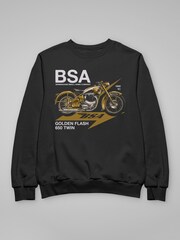 All + Every Black BSA Golden Flash 650 Twin Mens Sweatshirt - Image 3 of 3