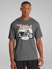 All + Every Grey BSA Motorcycles Est 1919 Golden Flash Mens 100% Cotton T-Shirt - Image 1 of 4