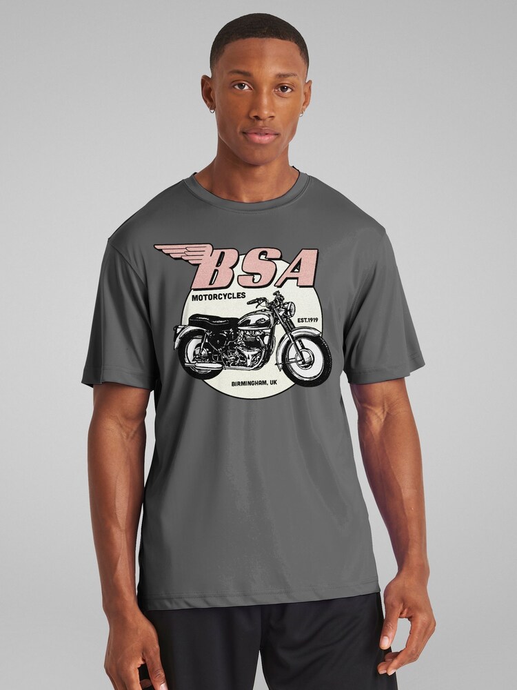 All + Every Grey BSA Motorcycles Est 1919 Golden Flash Mens 100% Cotton T-Shirt - Image 1 of 4