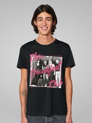 All + Every Black The Breakfast Club Pink Text Characters At Lockers Mens 100% Cotton T-Shirt - Image 1 of 3