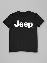 All + Every Black Jeep Classic Text Logo Mens 100% Cotton T-Shirt - Image 3 of 4