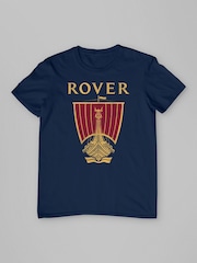All + Every Blue Rover Logo British Motor Heritage Mens 100% Cotton T-Shirt - Image 3 of 4