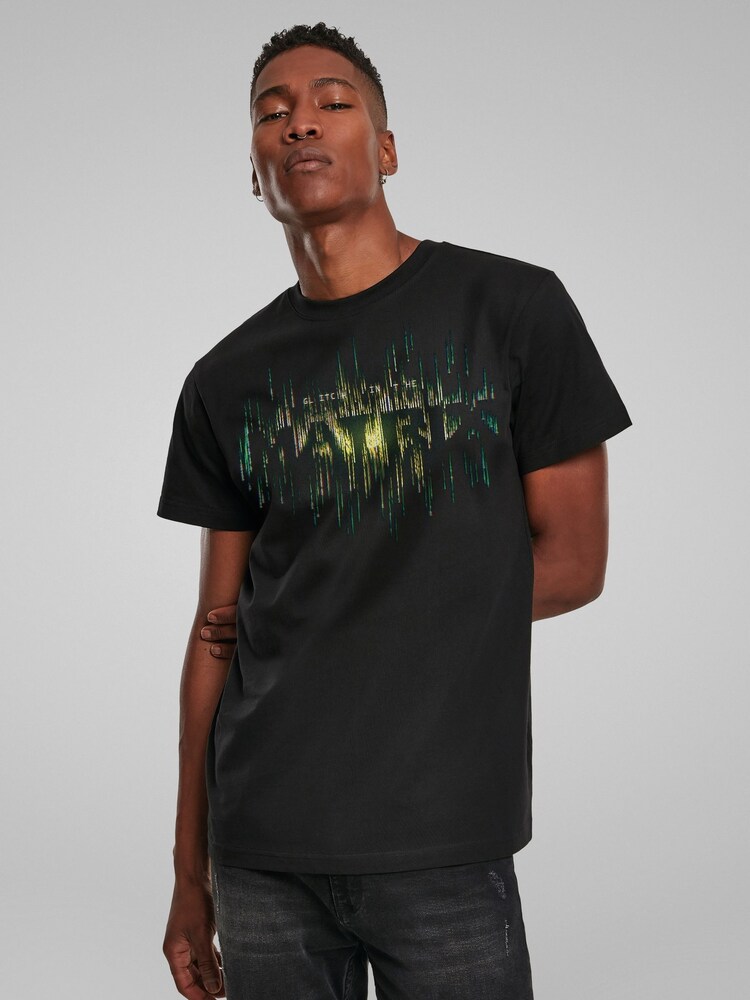 All + Every Black The Matrix Resurrections Glitch In The Matrix Mens 100% Cotton T-Shirt - Image 2 of 3