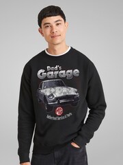 All + Every Black MG Dads Garage British Motor Heritage Mens Sweatshirt - Image 1 of 3