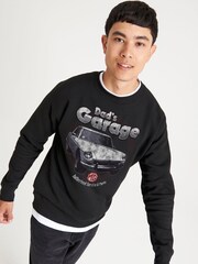 All + Every Black MG Dads Garage British Motor Heritage Mens Sweatshirt - Image 2 of 3