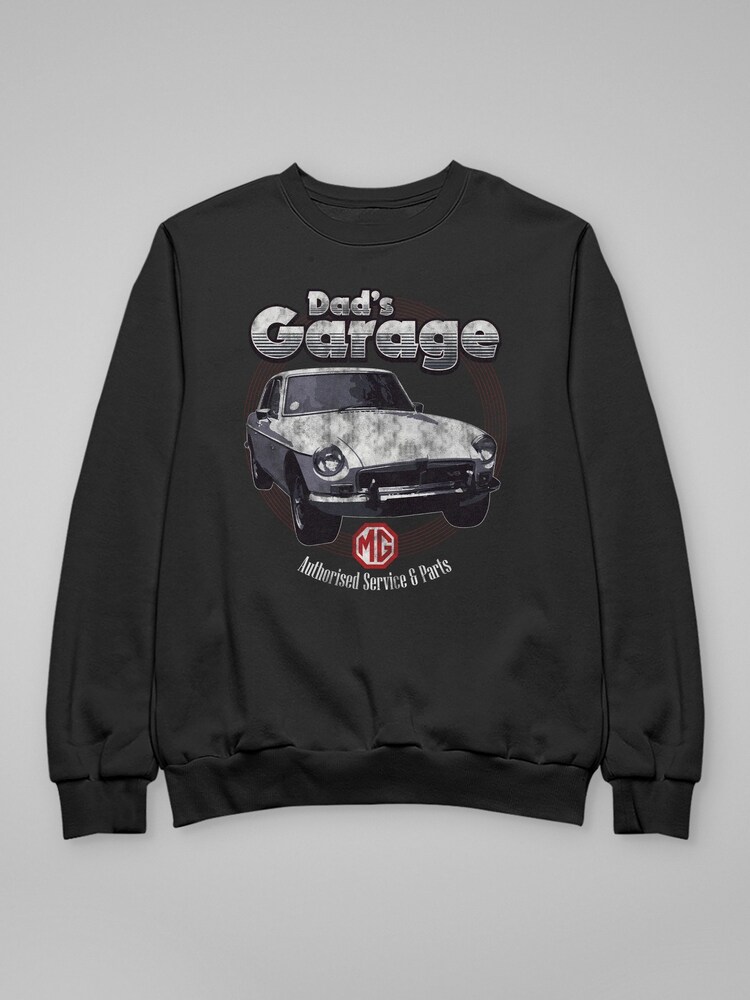 All + Every Black MG Dads Garage British Motor Heritage Mens Sweatshirt - Image 3 of 3