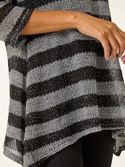 Roman Grey Metallic Stripe Knit Top - Image 5 of 5