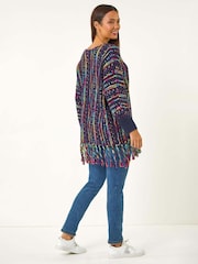 Roman Fringe Hem Knit Longline Jumper - صورة 3 من 5