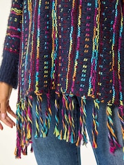 Roman Fringe Hem Knit Longline Jumper - صورة 5 من 5
