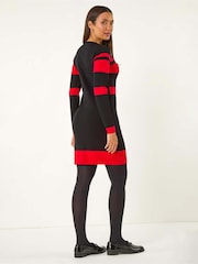 Vermelho - Roman Colourblock de malha Dress - Imagem 3 de 5