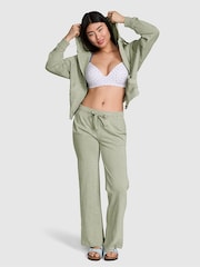 Victoria's Secret PINK Green Garden Flared Jersey Joggers - Image 1 of 3