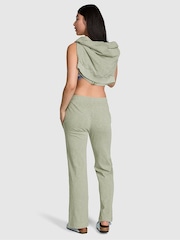 Victoria's Secret PINK Green Garden Flared Jersey Joggers - Image 2 of 3