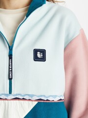 Harper & Lewis Blue Palm Quarter Zip Fleece Cool Aqua - Bild 5 von 6