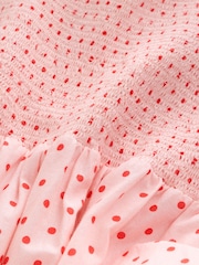 Rixo Pink Kendall Tiered Midi Dress - Image 6 of 8