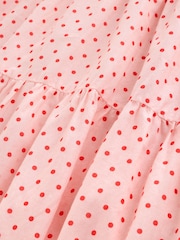 Rixo Pink Kendall Tiered Midi Dress - Image 8 of 8