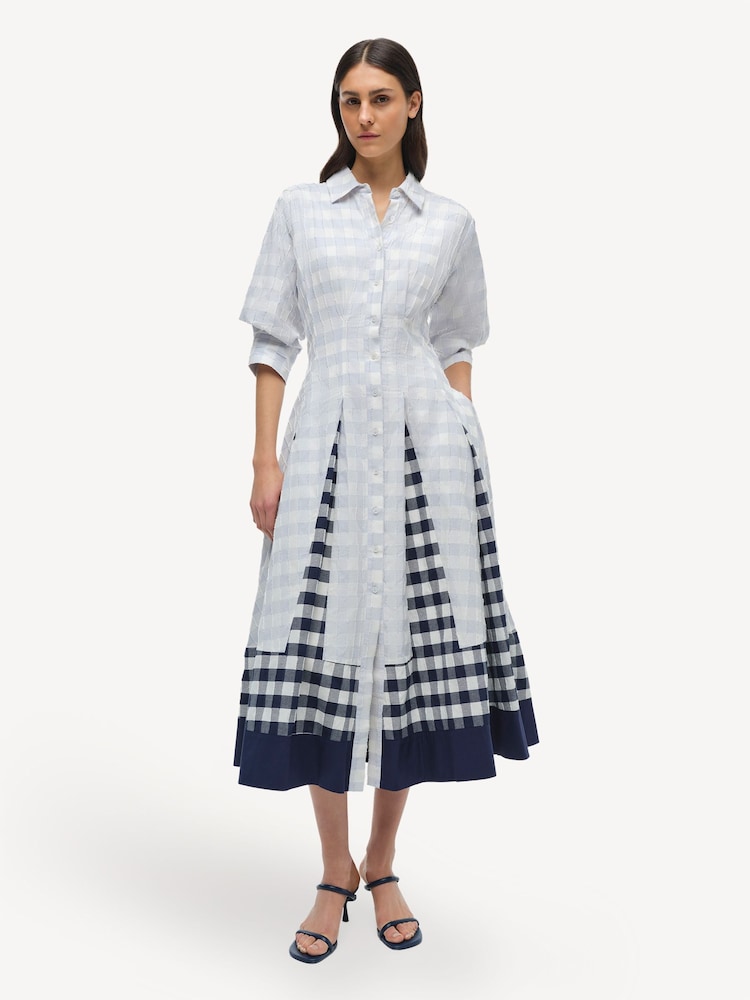 Simkhai Periwinkle Sky Multi Jazz Pintuck Midi Dress - Image 1 of 4