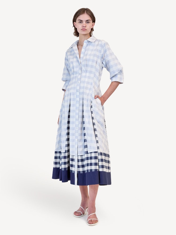 Simkhai Periwinkle Sky Multi Jazz Pintuck Midi Dress - Image 2 of 4 Simkhai Periwinkle Sky Multi Jazz Pintuck Midi Dress - Image 2 of 4